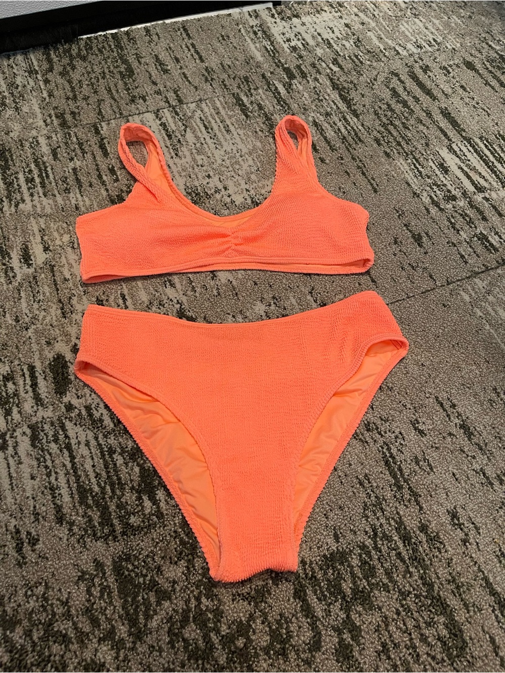 Bright Textured Two-Piece Bikini Set